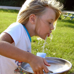 children drinking water